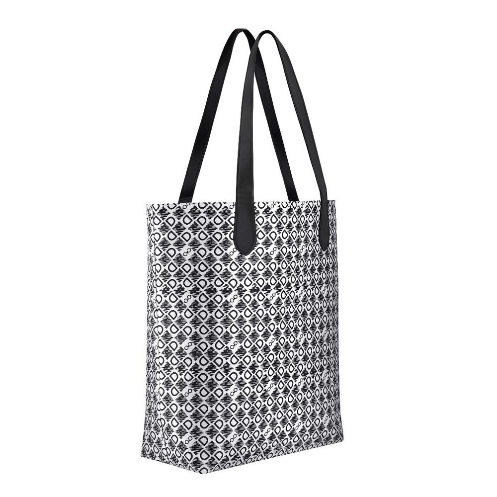DASTI Shopper Bag For Women(Black and White)